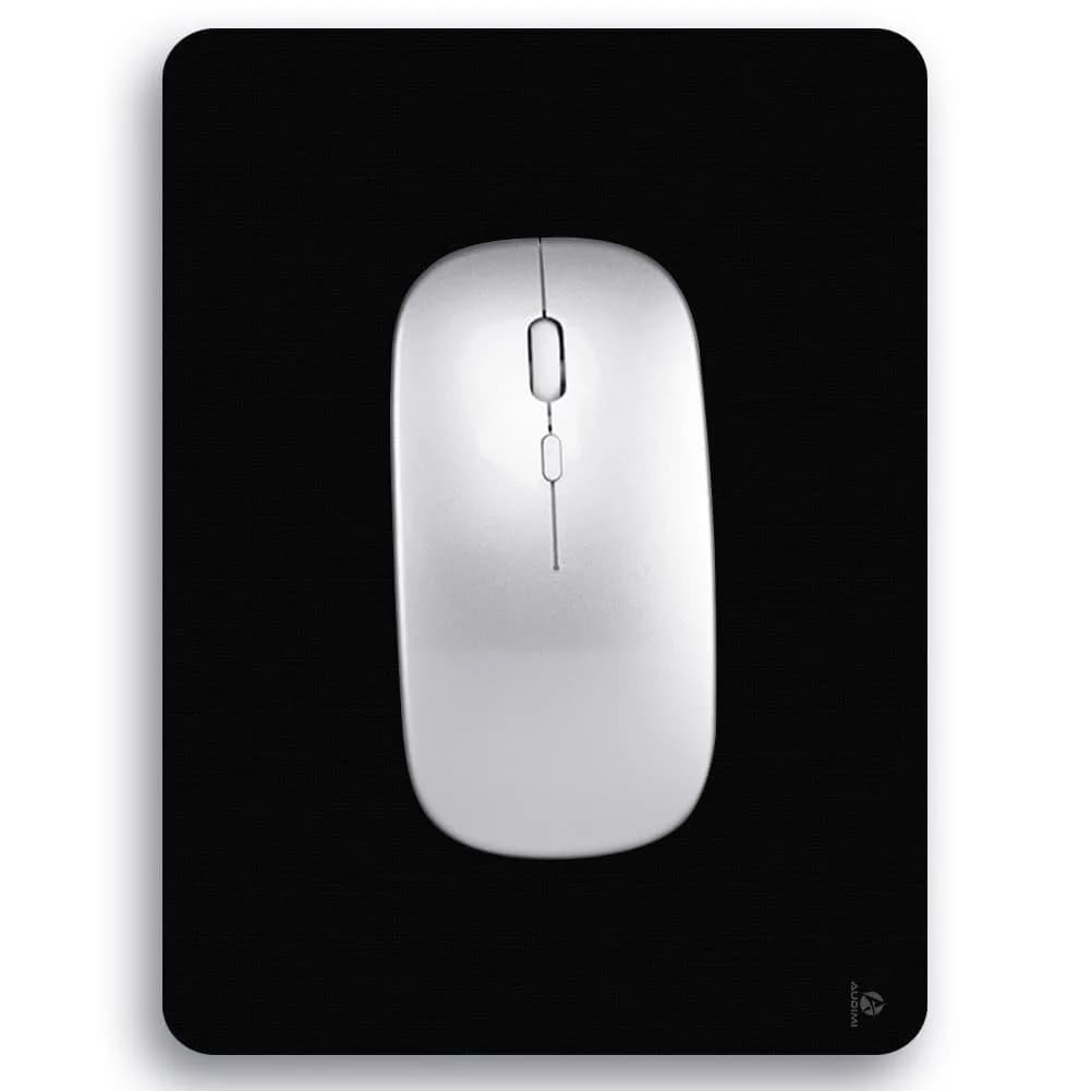 Audimi Small Mouse Pad 6 x 8 Inch, Mini Mouse Pad Thick for Laptop Wireless Mouse Home Office Travel, Portable & Washable (Black) | Smooth-Gliding Cloth Surface