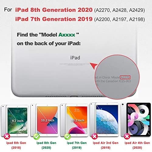 BATYUE Shockproof Case for iPad 9th/ 8th/ 7th Gen (10.2 inch) | 3-Layer Armor & 360° Stand, Kid-Friendly, Detachable Strap thumbnail 9