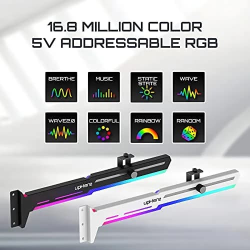 upHere G276ARGB Addressable RGB Graphics Card GPU Brace Support 27.6cm (10.87in) thumbnail 7