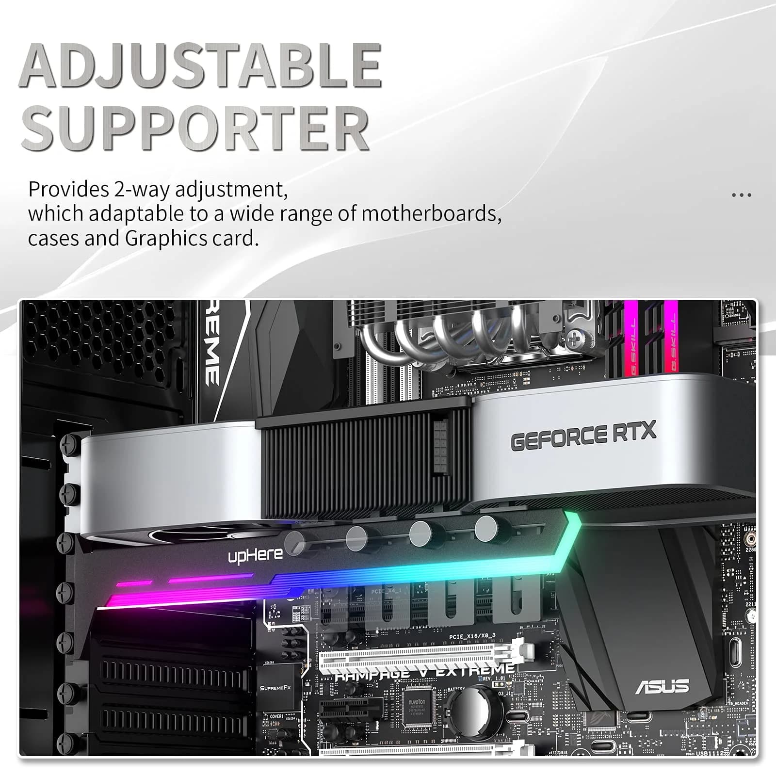 upHere G276ARGB Addressable RGB Graphics Card GPU Brace Support 27.6cm (10.87in) - view 3