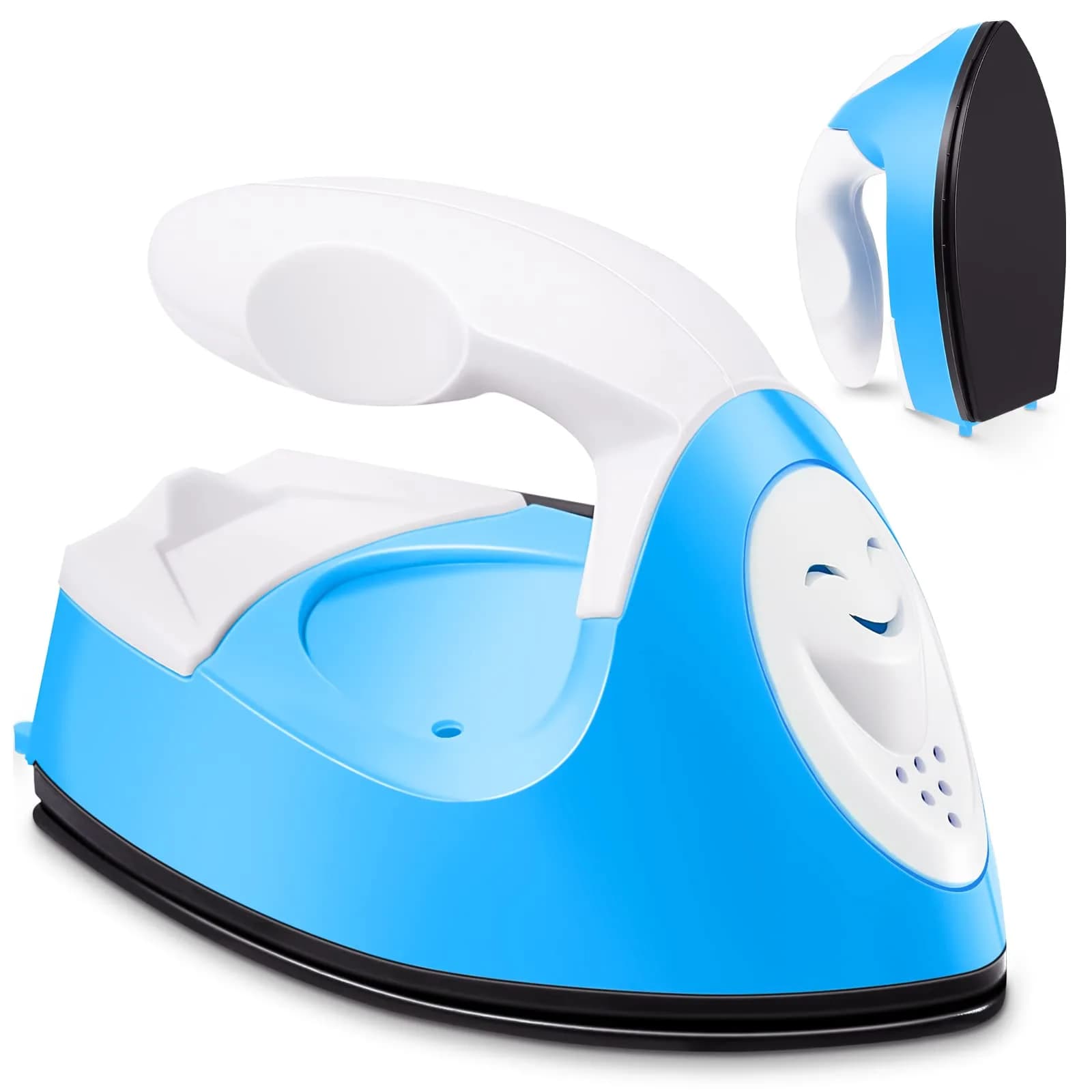 Honoson Mini Craft Iron with Charging Base Tiny,Blue | Portable DIY Heat Press for Small Projects