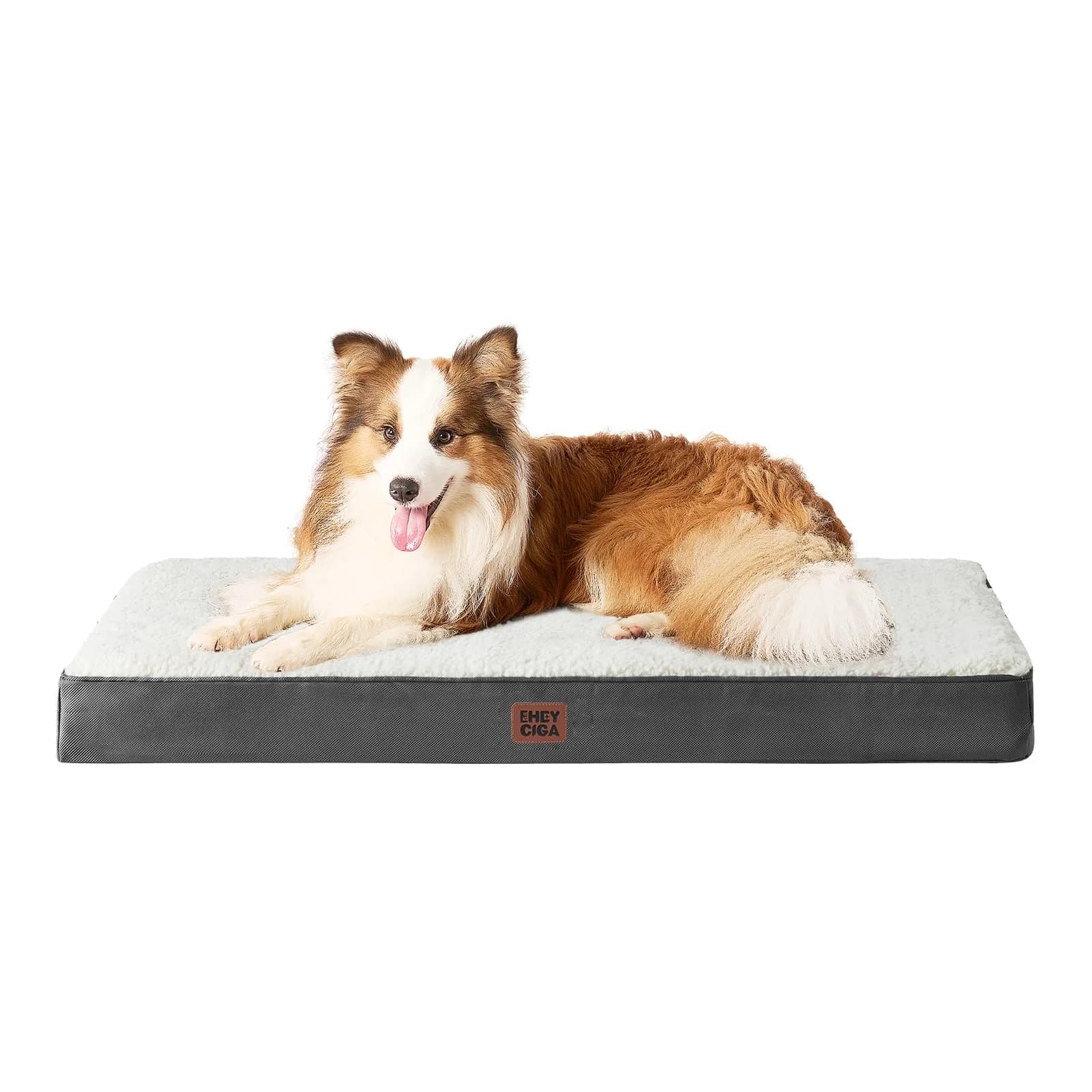 EHEYCIGA Orthopedic Dog Bed Large with Removable Washable Cover, 88.9cm (35in) | Supportive Egg-Crate Foam