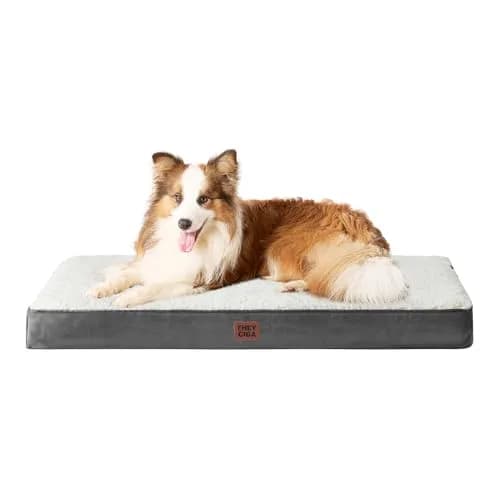 EHEYCIGA Orthopedic Dog Bed Large with Removable Washable Cover, 88.9cm (35in) | Supportive Egg-Crate Foam thumbnail 1
