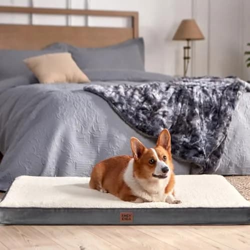 EHEYCIGA Orthopedic Dog Bed Large with Removable Washable Cover, 88.9cm (35in) | Supportive Egg-Crate Foam thumbnail 8