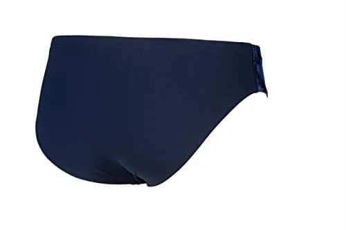 ARENA Men's Team Painted Stripes Brief, Navy-Multi Turquoise, 24 | Chlorine-Resistant Performance Swimwear thumbnail 3