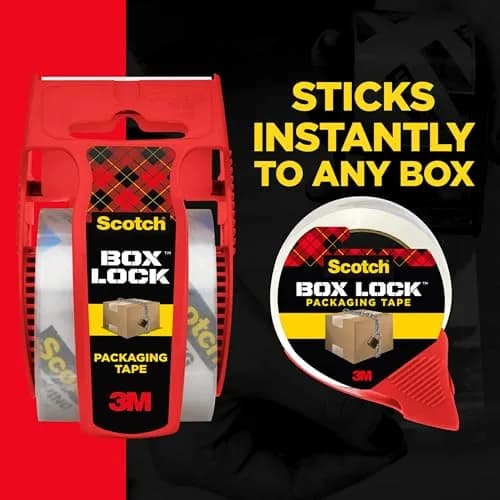 Scotch Box Lock Clear Packing Tape 1.88 in x 22.2 yd | Extreme Grip for Shipping & Mailing thumbnail 4