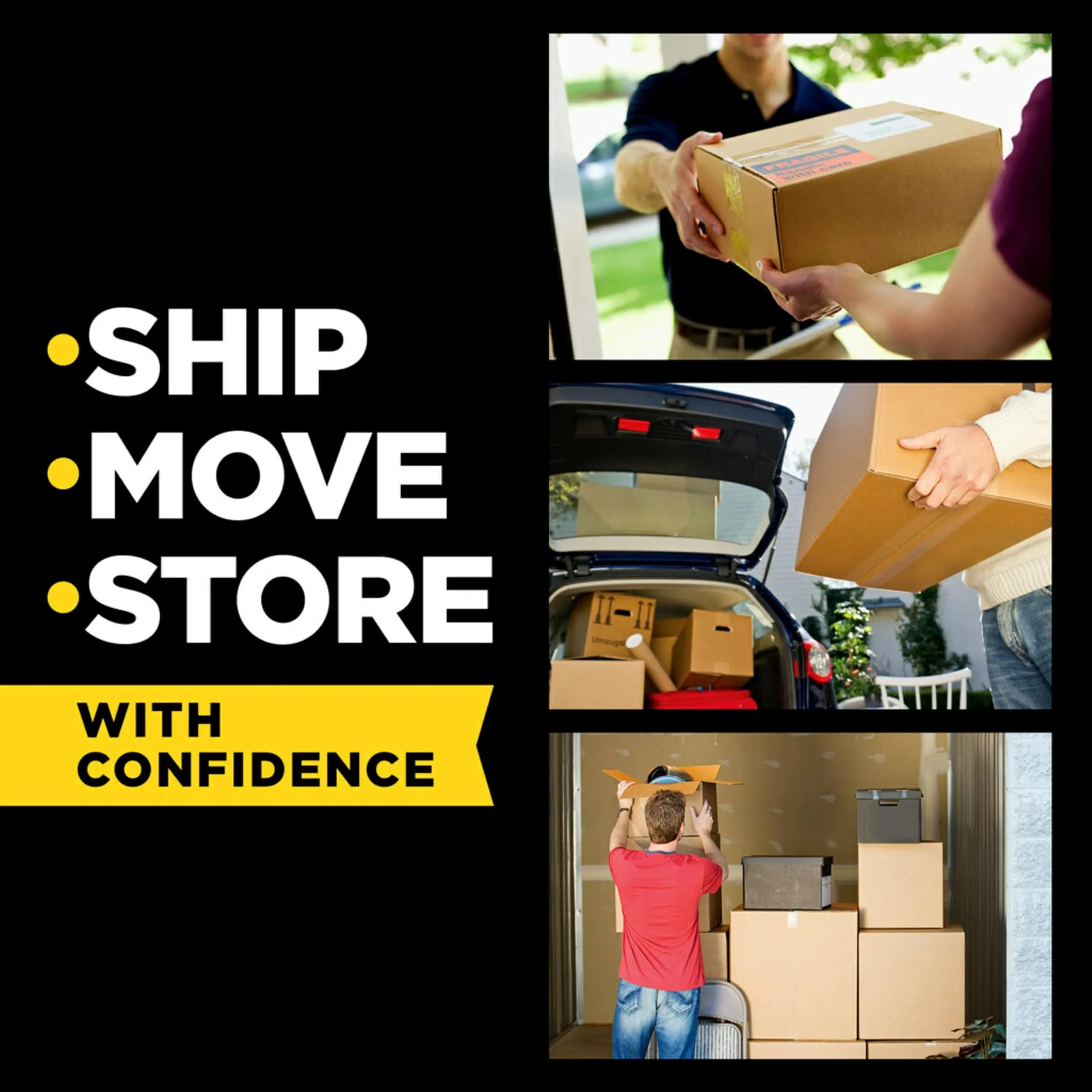 Scotch Box Lock Clear Packing Tape 1.88 in x 22.2 yd | Extreme Grip for Shipping & Mailing - view 5