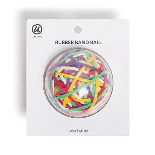 U Brands Multicolor Rubber Band Ball 175 Count | Assorted Colors for Organization thumbnail 1