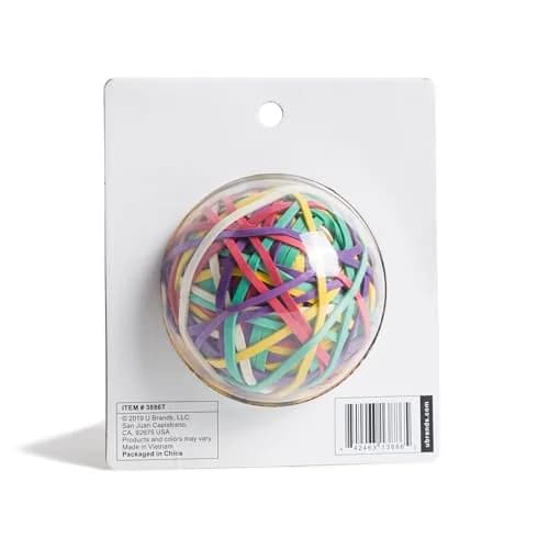 U Brands Multicolor Rubber Band Ball 175 Count | Assorted Colors for Organization thumbnail 2