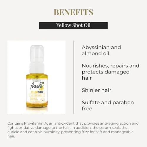 SALERM Hair Oil - Biokera Fresh Yellow Shot Oil 75 ml Abyssinian & Almond Nourishes & Repairs Damaged Hair thumbnail 3