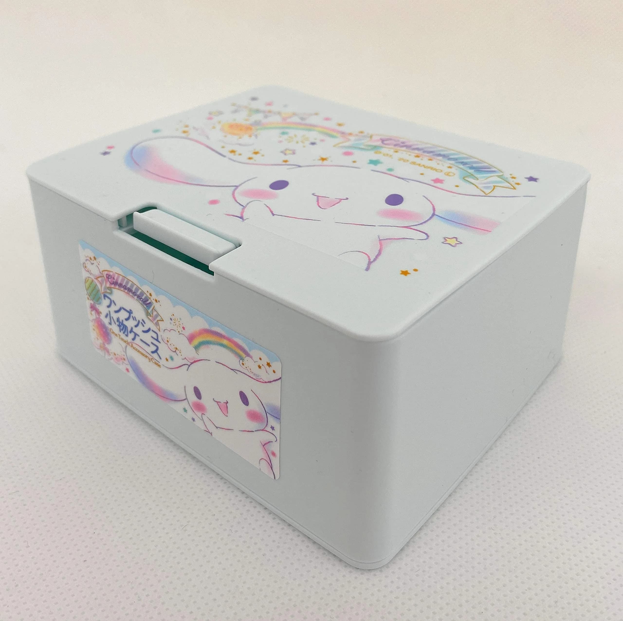 Sanrio Cinnamoroll Cute Box with One Touch Open Lid, Makeup Case 10.67cm (4.2in) | Japanese Style Organizer - view 2