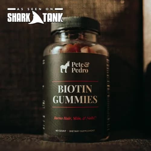 Pete & Pedro Biotin Gummies for Hair, Skin & Nails | Cherry Flavor, 60 Count thumbnail 8