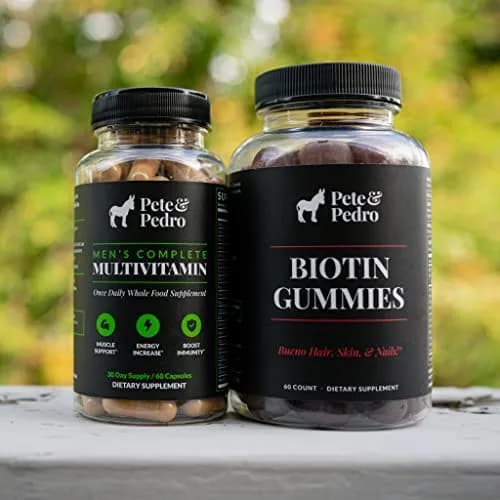 Pete & Pedro Biotin Gummies for Hair, Skin & Nails | Cherry Flavor, 60 Count thumbnail 9