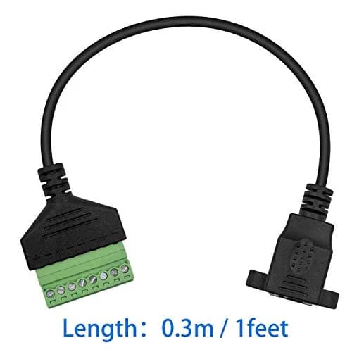 Poyiccot RJ45 to 8Pin Screw Terminal Adaptor 12inch | Ethernet Extender for CCTV & Network thumbnail 6