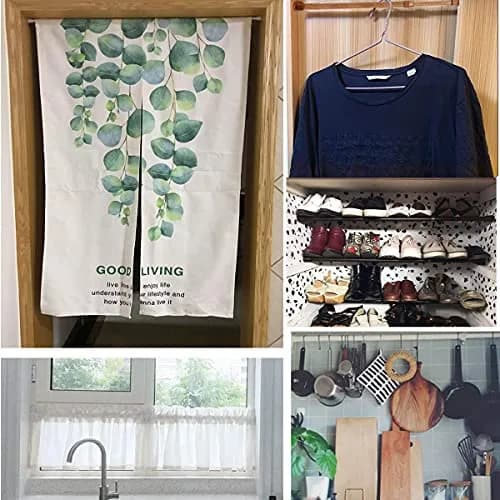 HILLHOME 2 Pack Small Tension Rods 15.7 in to 28 in | Adjustable Spring Curtain Rods for Windows & Cabinets thumbnail 6