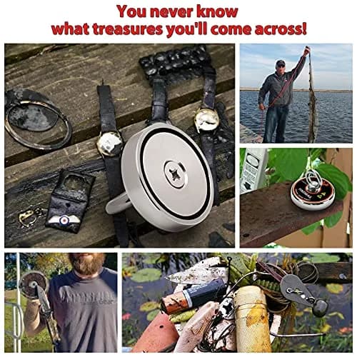 FINDMAG 1500 LBS Fishing Magnet Kit 120mm (4.72 Inch) Diameter | Heavy Duty Neodymium Magnet for Treasure Hunting thumbnail 5