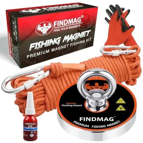 FINDMAG 1000 LBS (454KG) High Power Fishing Magnet Kit | Salvage Treasure Underwater thumbnail 1