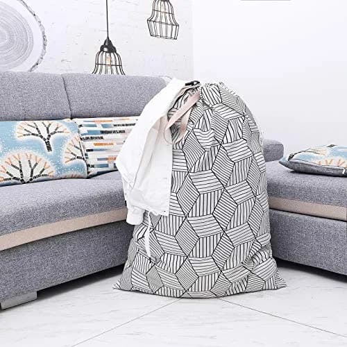 SANFERGE Extra Large Laundry Bag with Drawstring & Handle | Heavy Duty Travel & Household Storage (28 x 40 Inch) thumbnail 7
