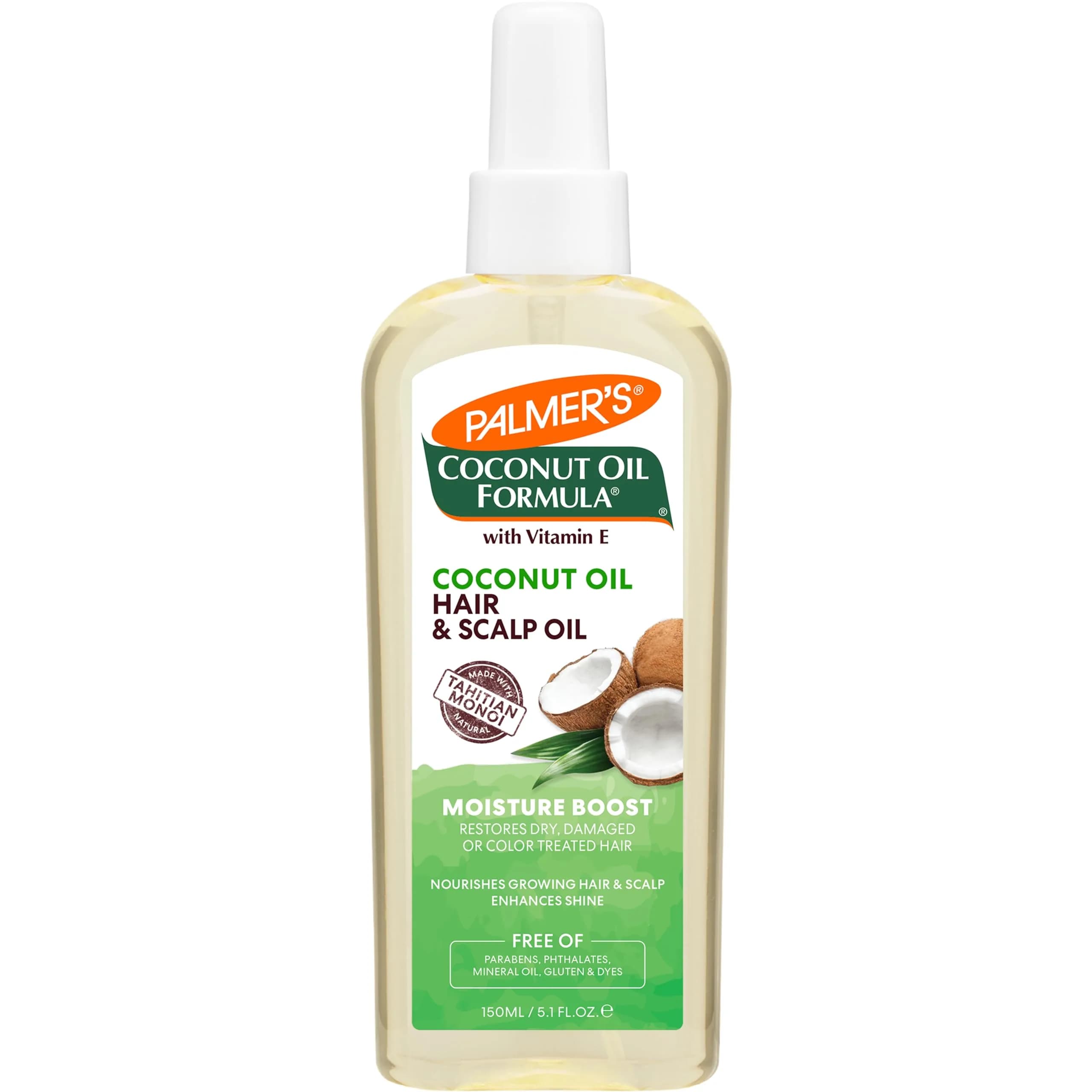 Palmer's Moisture Boost Coconut Oil Hair & Scalp Restorative Spray 150ml (5.1 Fl Oz) | Hydrates Dry Damaged Hair & Scalp - main product image