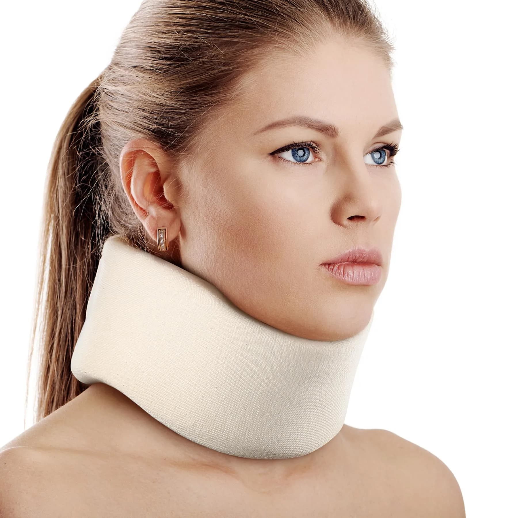 Cozyhealth Soft Foam Neck Brace Universal Cervical Collar L | 7.6cm Depth, Adjustable Neck Support for Pain Relief - main product image