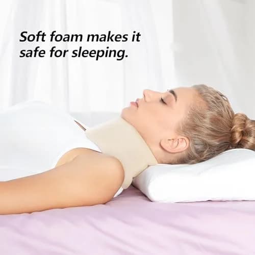 Cozyhealth Soft Foam Neck Brace Universal Cervical Collar XL | 3" Depth, Adjustable Neck Support for Sleeping thumbnail 4