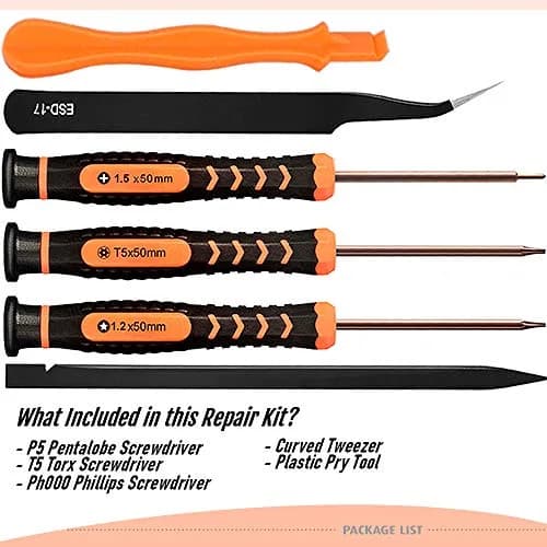 TECKMAN MacBook Repair Tool Kit with P5 Pentalobe, T5 Torx, and PH000 Phillips Screwdrivers | 6-Piece Set for MacBook Air & Pro thumbnail 3