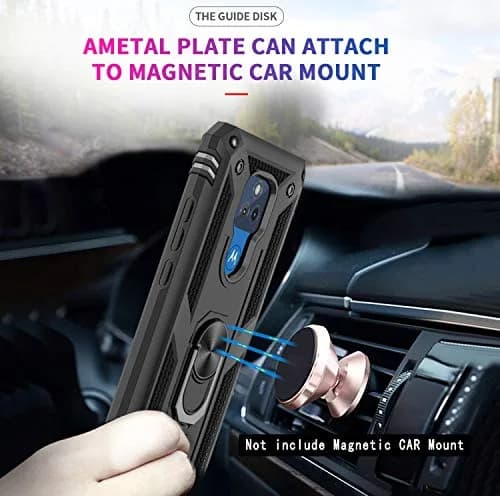 LeYi Heavy Duty Shockproof Case with Kickstand & 2 Screen Protectors for Moto G Play 2021 (Black) thumbnail 4