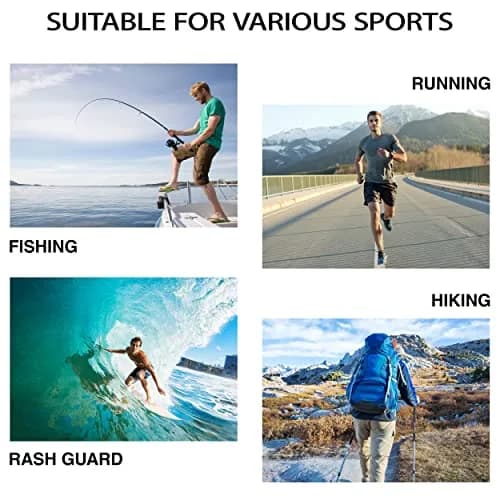 WELIGU Men's UPF 50+ Sun Protection Hoodie | Long Sleeve Water Sports Shirt, Lightweight & Quick Dry (0.272kg) thumbnail 6