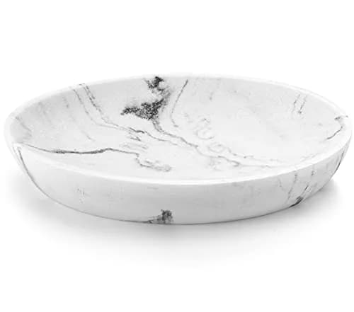 Luxspire Resin Soap Dish Gravel White | Elegant Bathroom & Kitchen Accessory thumbnail 1