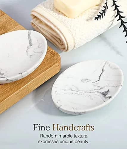 Luxspire Resin Soap Dish Gravel White | Elegant Bathroom & Kitchen Accessory thumbnail 4