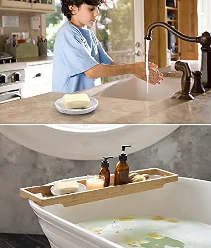 Luxspire Resin Soap Dish Gravel White | Elegant Bathroom & Kitchen Accessory thumbnail 5