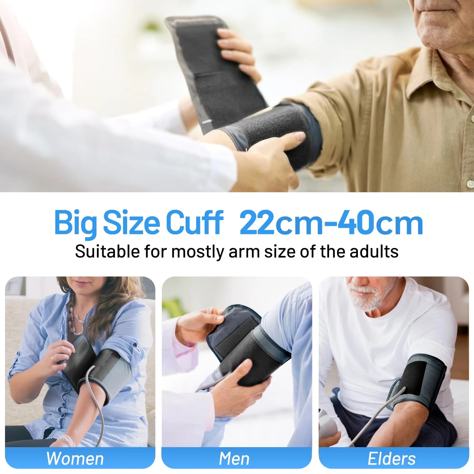 DOUHAO Blood Pressure Monitor Upper Arm Machine with 240 Memory & Backlight Display | Clinically Accurate Readings - view 5