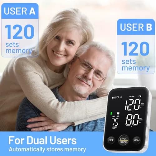 DOUHAO Blood Pressure Monitor Upper Arm Machine with 240 Memory & Backlight Display | Clinically Accurate Readings thumbnail 6