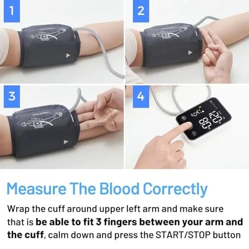 DOUHAO Blood Pressure Monitor Upper Arm Machine with 240 Memory & Backlight Display | Clinically Accurate Readings thumbnail 7