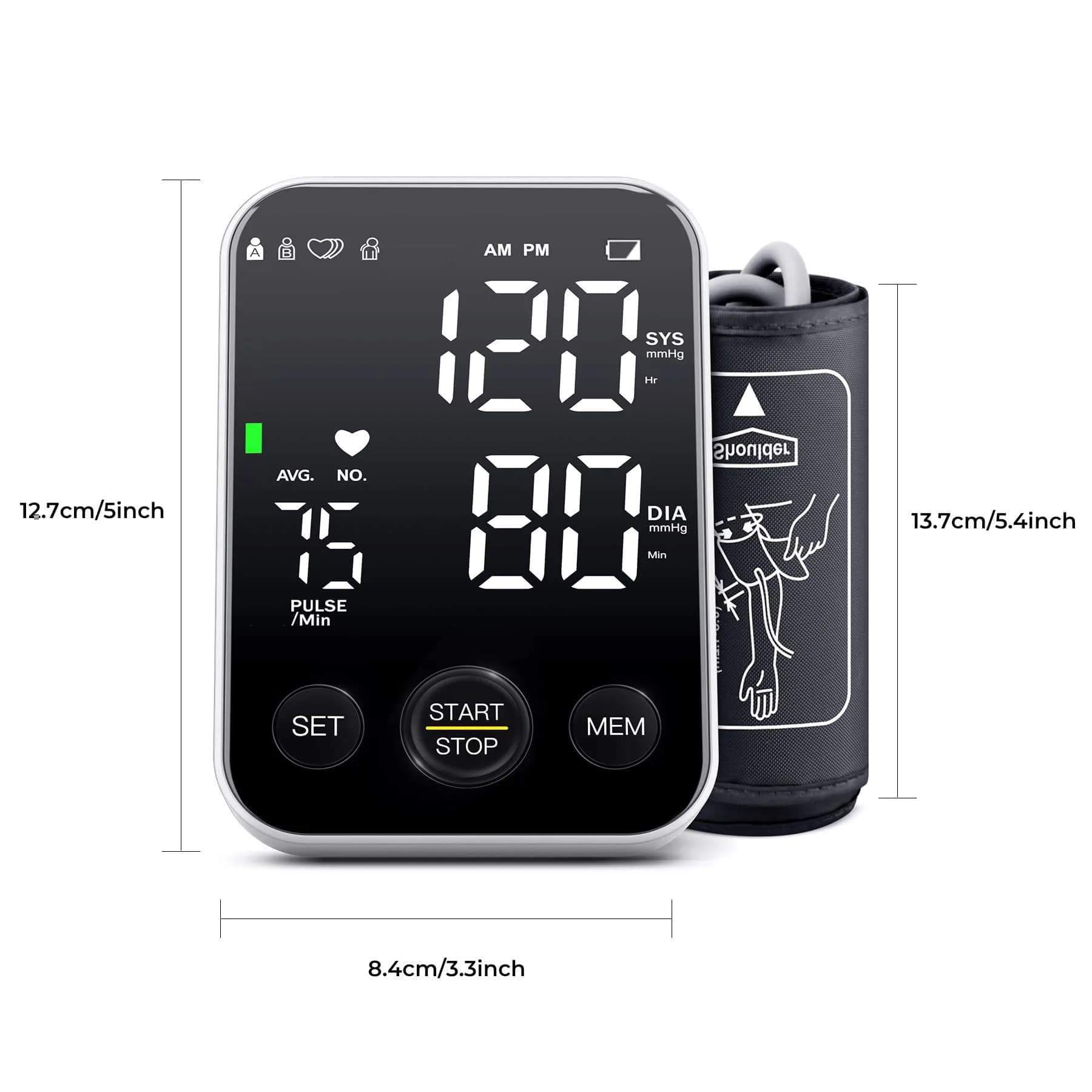DOUHAO Blood Pressure Monitor Upper Arm Machine with 240 Memory & Backlight Display | Clinically Accurate Readings - view 8
