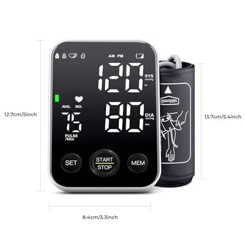 DOUHAO Blood Pressure Monitor Upper Arm Machine with 240 Memory & Backlight Display | Clinically Accurate Readings thumbnail 8