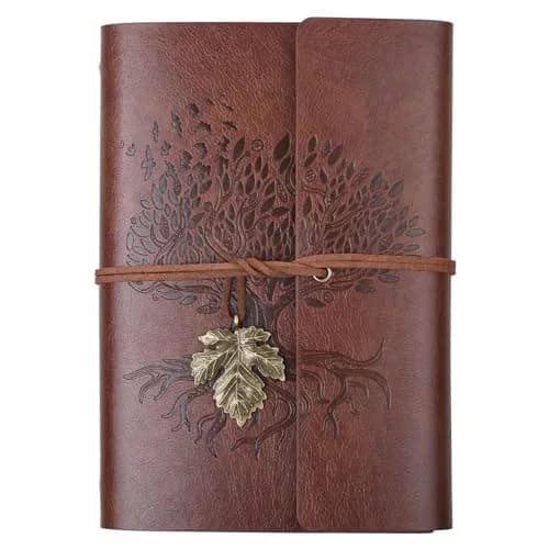 Billtigif Leather Journal Notebook 5.1"x7.2" | Refillable Vintage Journal with Pocket thumbnail 1