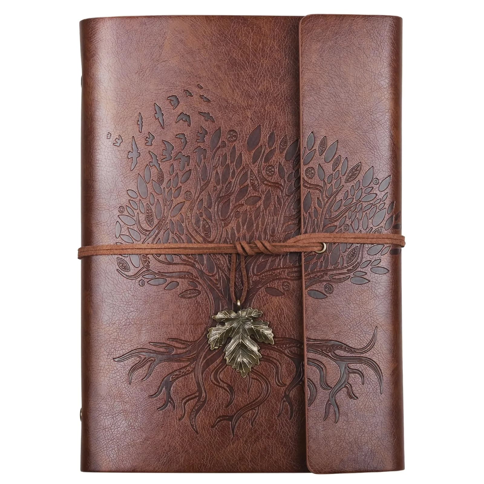 Billtigif Leather Journal Notebook, Refillable Vintage 6.5"x9.2" | Premium Handcrafted Writing Companion