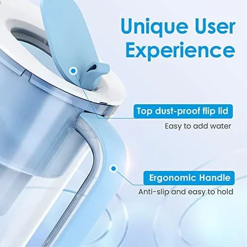 Waterdrop PT-61B Water Filter Pitcher 2.5 Gallons (200 Gallons) | NSF Certified Chlorine Reduction thumbnail 7