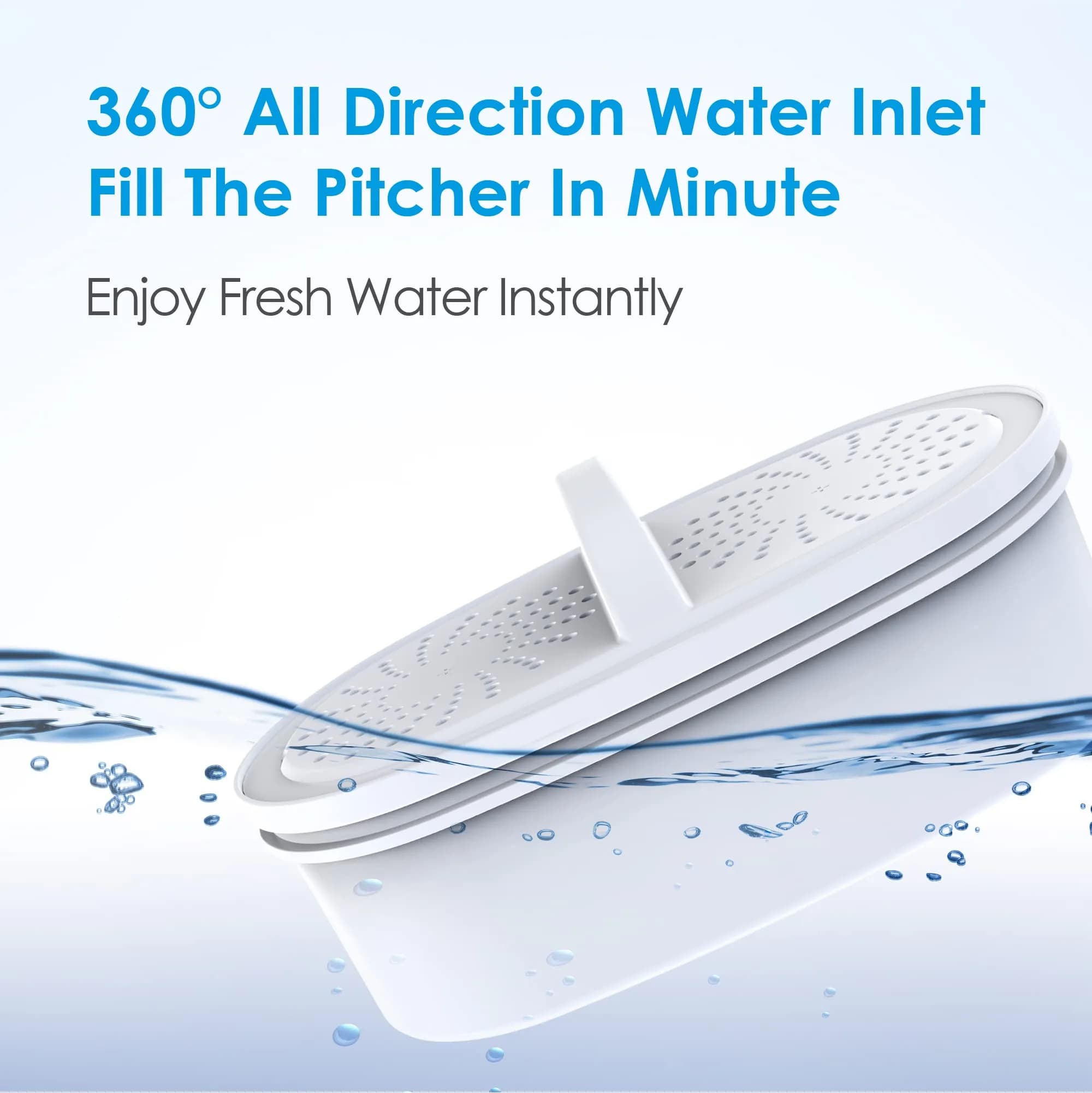 Waterdrop PT-61B Water Filter Pitcher 2.5 Gallons (200 Gallons) | NSF Certified Chlorine Reduction - view 8