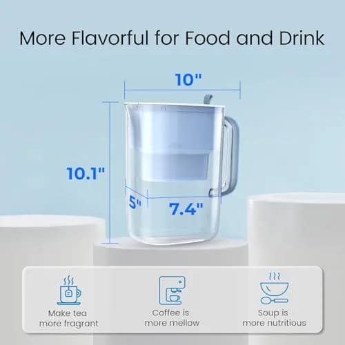 Waterdrop PT-61B Water Filter Pitcher 2.5 Gallons (200 Gallons) | NSF Certified Chlorine Reduction thumbnail 3