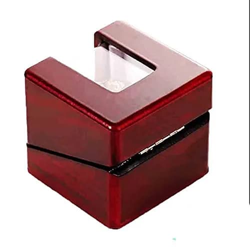 noblehead Championship Ring Display Case Single Slot Real Wood | 6.1 cm (2.4 in) Cube thumbnail 4