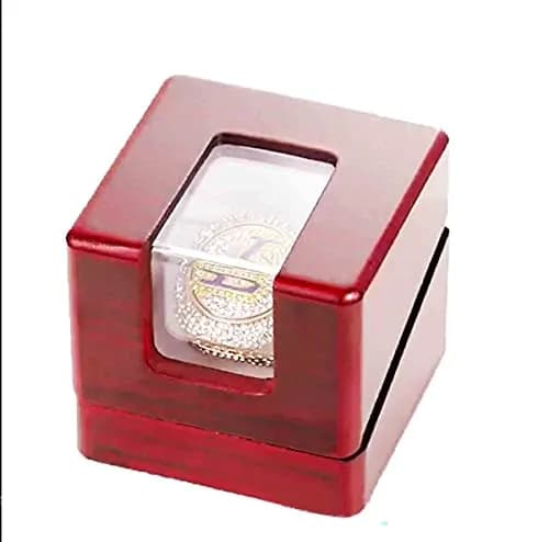 noblehead Championship Ring Display Case Single Slot Real Wood | 6.1 cm (2.4 in) Cube thumbnail 3