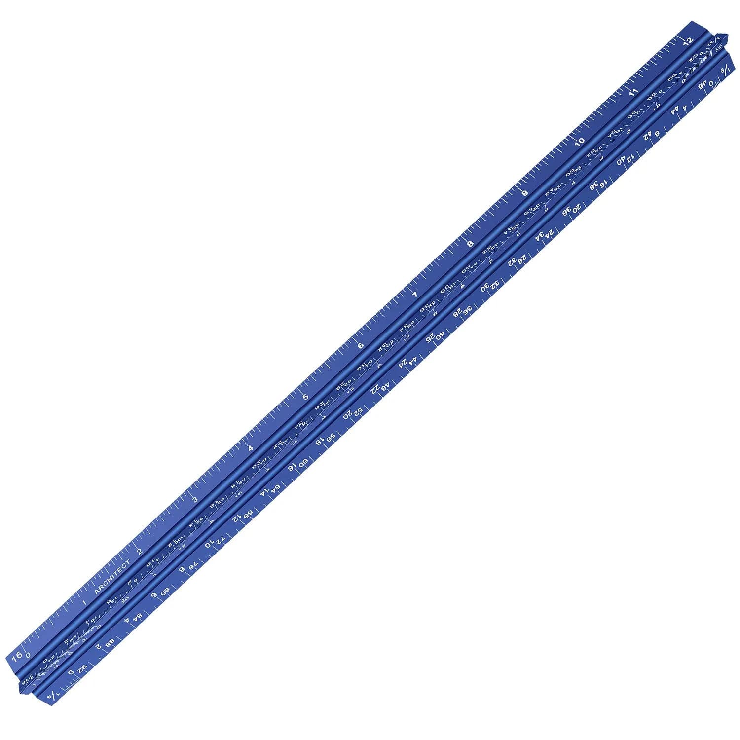 Hutou 12" Architectural Scale Ruler Aluminum Blue | Precision Drafting Tool - view 2