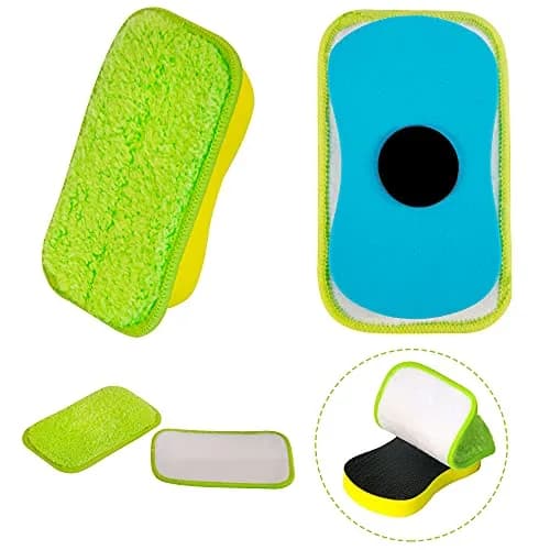 OSOPOLA 2 Pack Chalkboard Eraser + 2 Microfiber Cloths | Washable Microfiber Cleaning Tool thumbnail 1