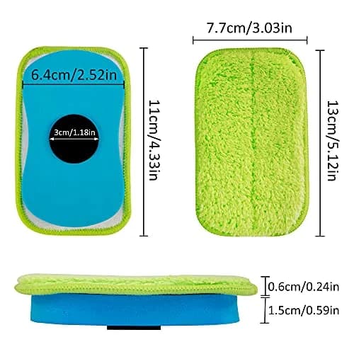 OSOPOLA 2 Pack Chalkboard Eraser + 2 Microfiber Cloths | Washable Microfiber Cleaning Tool thumbnail 2