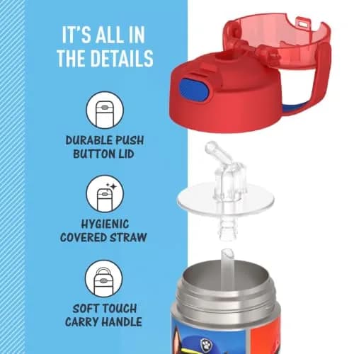 THERMOS FUNTAINER Water Bottle with Straw, 12oz | Keeps Drinks Cold 12 Hours, Kid-Friendly Design thumbnail 4