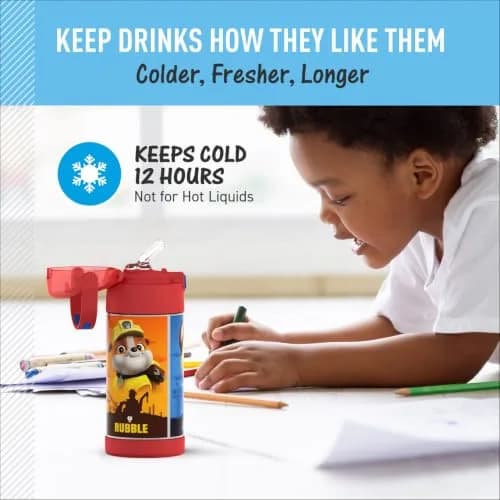 THERMOS FUNTAINER Water Bottle with Straw, 12oz | Keeps Drinks Cold 12 Hours, Kid-Friendly Design thumbnail 5