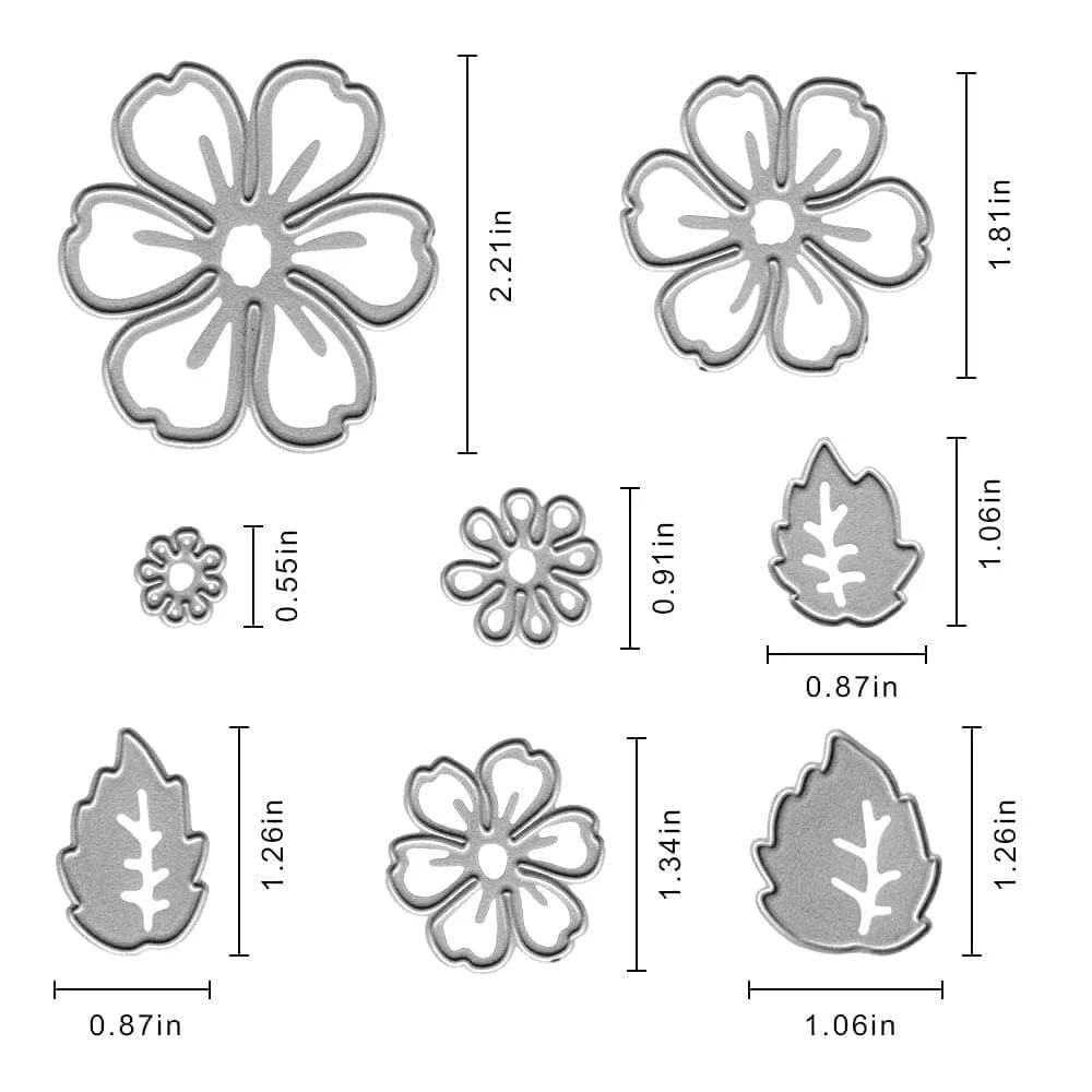 Hying Floral Leaves Cutting Dies for Card Making, 15cm (5.9in) | DIY Scrapbooking Embellishments - view 2