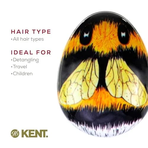 KENT PBEE Bumblebee Pebble Scalp Massager Shampoo Shower Brush Travel Size Detangler for Kids & Adults thumbnail 6